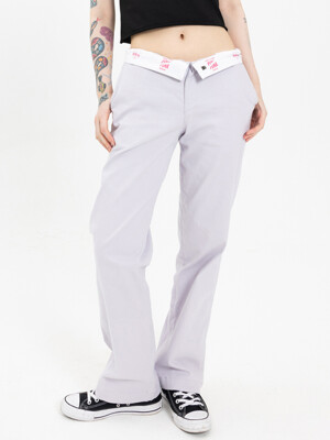 Waist point pants_Lavender gray