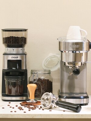 스테인리스 홈카페 세트 (커피머신+커피 그라인더)