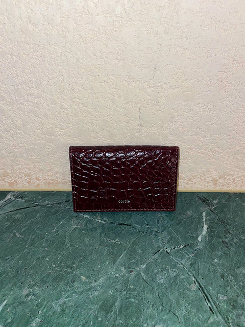 지갑,지갑 - 콜테 (cortte) - FLAP 와인 뉴 크로커 카드지갑