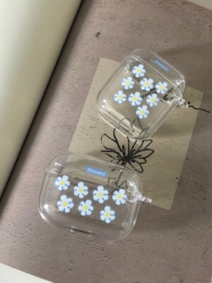Blue flower air pods case  (Hard case)