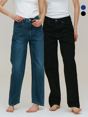Mid-rise Loose Fit Jeans_2color