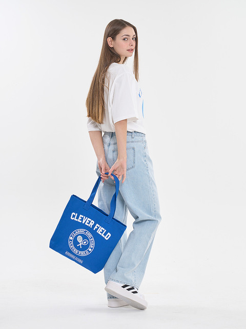 에코/캔버스백,에코/캔버스백,스포츠웨어,스포츠웨어 - 클레버 필드 (CLEVER FIELD) - Tennis Free Small Eco Bag (Blue)