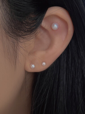 [92.5 silver]romantic pearl earrings
