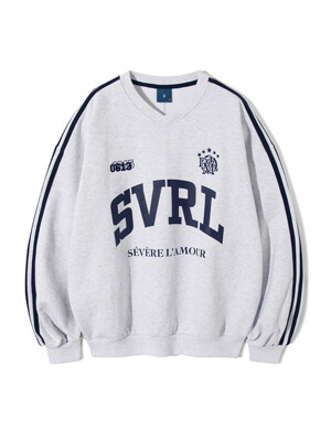 SVRL Club Vneck Sweatshirt T84 - White Melange