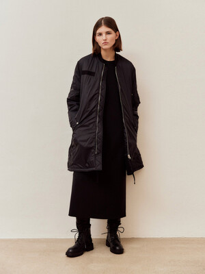 [FW23] MA-1 LIGHT QUILTED LINING COAT (BLACK)