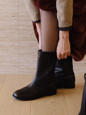 Mute middle boots Black
