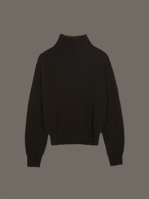 CASHMERE WOOL TURTLE NECK KNIT