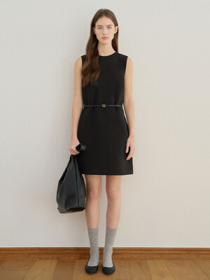 BLACK MINI DRESS [BLACK]