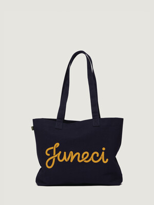 JUNECI Logo Canvas Shoulder Bag