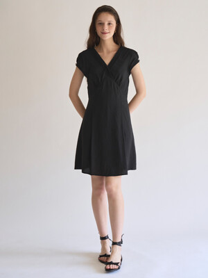 Jane Pin-tuck Dress (Black)