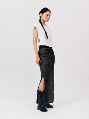 SHEER LONG SKIRT (BLACK)