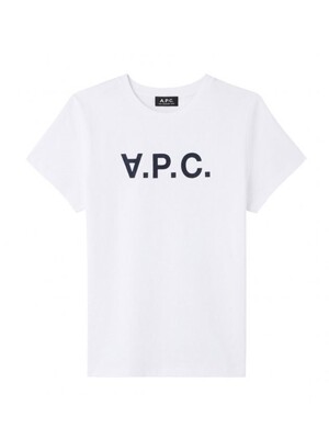 APC 아페쎄 반팔 티셔츠 VPC 로고 여성 화이트 COBQX F26588 IAK