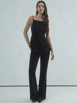 Jie Slender Slit Slacks BLACK