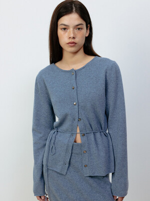 BASIC KNIT CARDIGAN [BLUE]