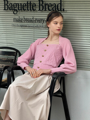 Matilda Pink knit Bolero set