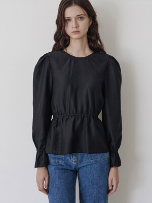 Ella Ribbon Black blouse