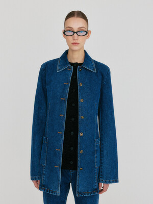 ZUY Denim Utility Jacket - Blue