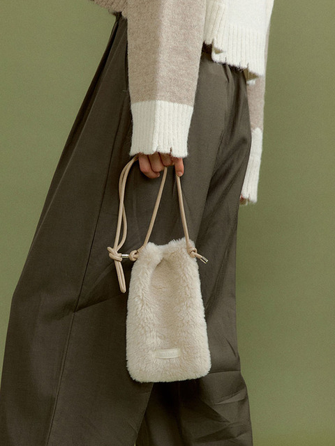 【molliolli】SQUARE daily fur bag トートバッグ MOLLIOLLI☆SQUARE daily fur bag ハンドバッグ