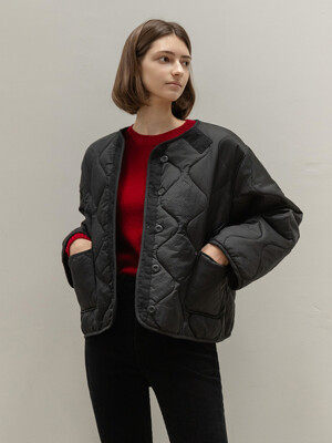 QUILTING LINER PADDED JACKET (BLACK)