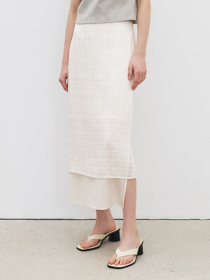 TFR CHECK LAYERD SKIRT_2COLORS