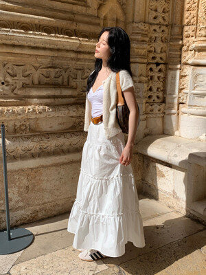 Melon balm skirt (white)