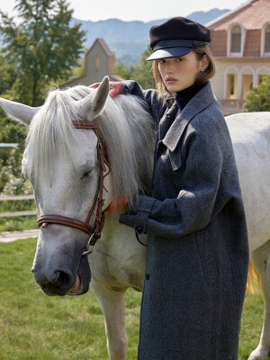 BARRIE wool balmacaan handmade coat_2colors