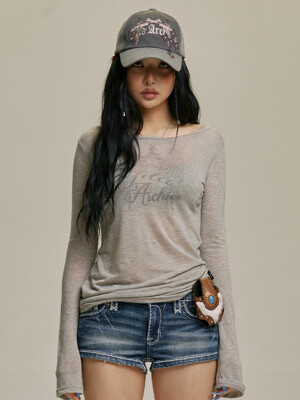 STAR WING SHEER LONG SLEEVE_GY