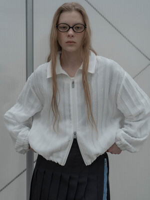 Cut-Off Lace Blouson_IVORY