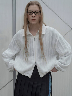 Cut-Off Lace Blouson_IVORY