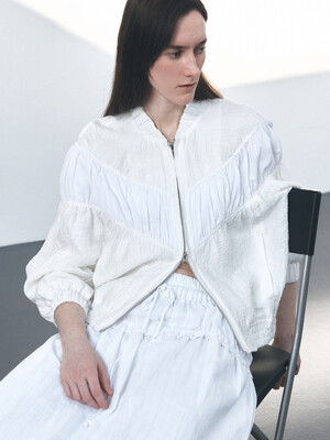 TVS SHIRRING BOMBER JUMPER_2COLORS