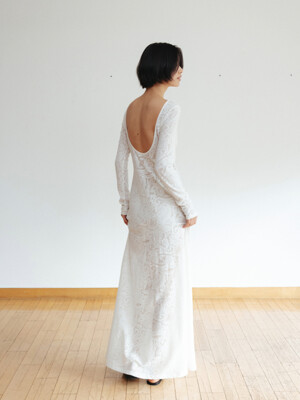 Lace dress (white / black)