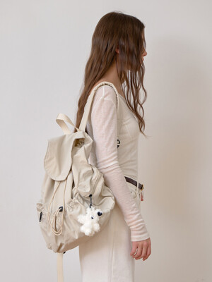 [키링증정] Rustle String Backpack - Beige