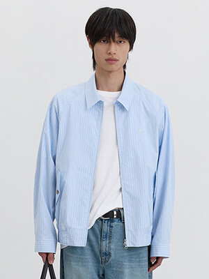 UNISEX SUMMER HARRINGTON JACKET SOFT BLUE STRIPE_M_UDJU5B122B1