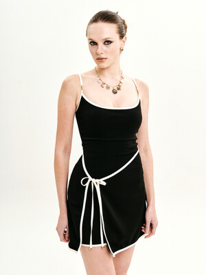 BLACK WRAP SWIM OEN-PIECE