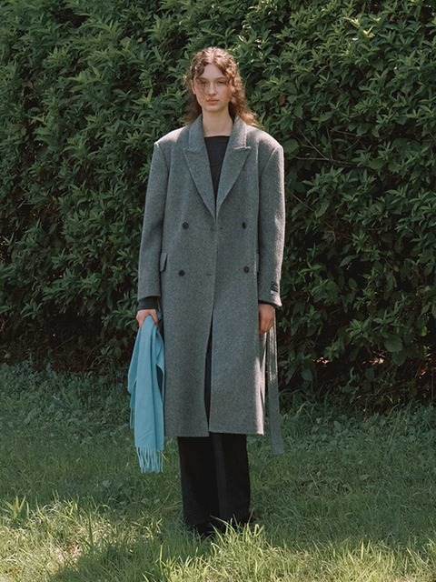 샤드라마 [5차 REORDER] FINE WOOL HANDMADE COAT [MELANGE GRAY]