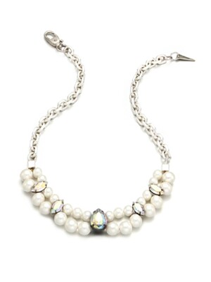 Aurora Bounce Pearl Chain Necklace