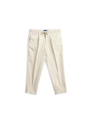 Garment-Dyed Banding Pants (Ivory)