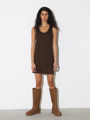Root mini dress (brown)