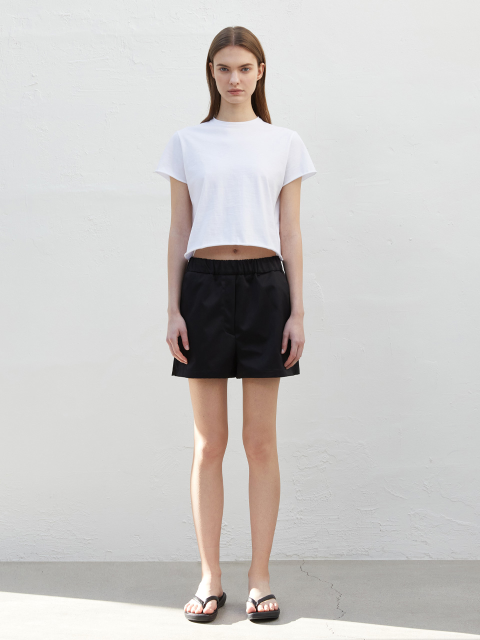 팬츠 - 리디피 (RIDIFI) - BIG POCKET SATIN SHORTS_BLACK