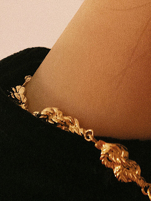 주얼리 - 꼬뜨와 (cotoit) - Infinite Lace Chain Bracelet