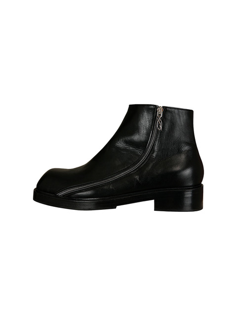 부츠,로퍼,부츠 - 51퍼센트 (51PERCENT) - Curved zipper chelsea boots - Black