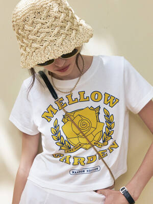 23 Summer_ Ivory Mellow T-Shirts (Yellow Print)