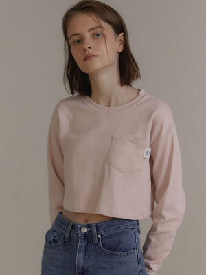 ANC POCKET CROP TEE_PINK