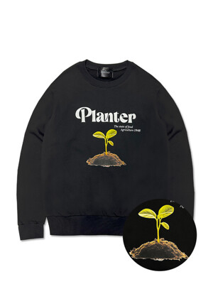 덤블 오버핏 그래픽 스웨트셔츠 맨투맨 [Planter] 블랙