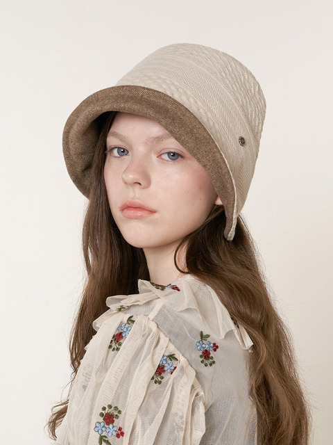 모자 - 브라운햇 (Brown Hat ) - Bonnet Line Hat  - Ivory