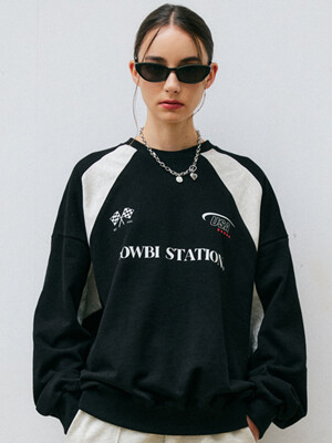 [기모옵션] STATION SWEAT SHIRT_Black