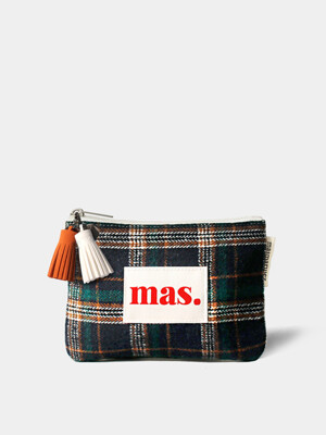 Basic pouch _ BM Check 네이비 그린