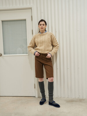 Mordern Half Pants (Brown)