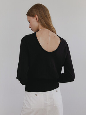 Sana backless knit - Black