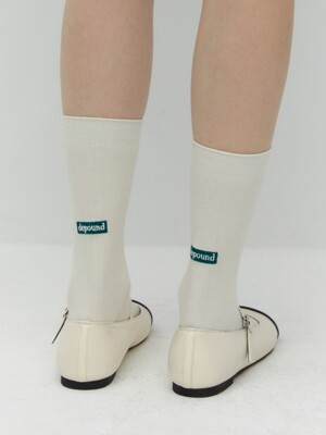 essential rib socks - cream